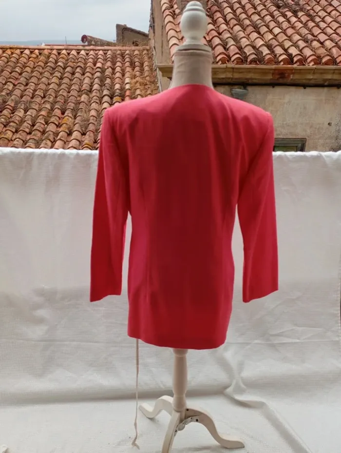 Blazer vintage rouge taille 40 - photo numéro 2