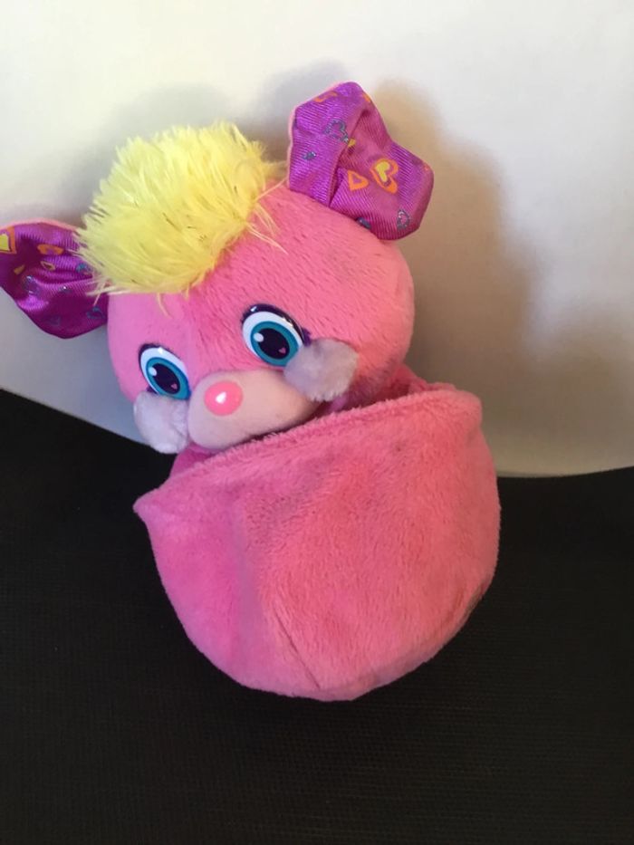 Peluche Popples rose kissy popp sonore 2007 en bon état - photo numéro 5