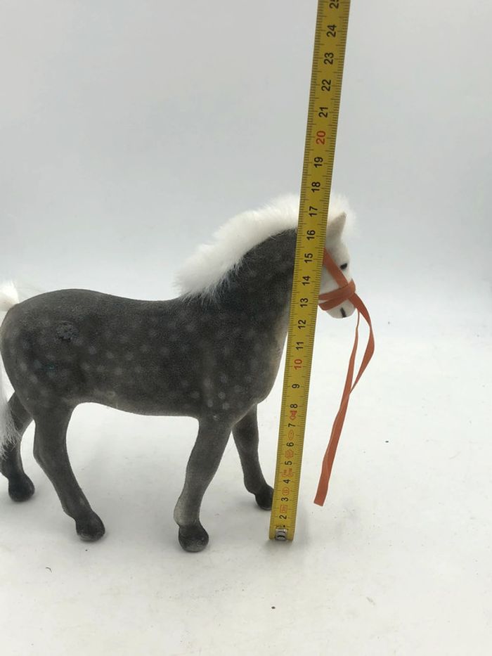 Cheval matière velours 18 x 17 cm + selle - photo numéro 8