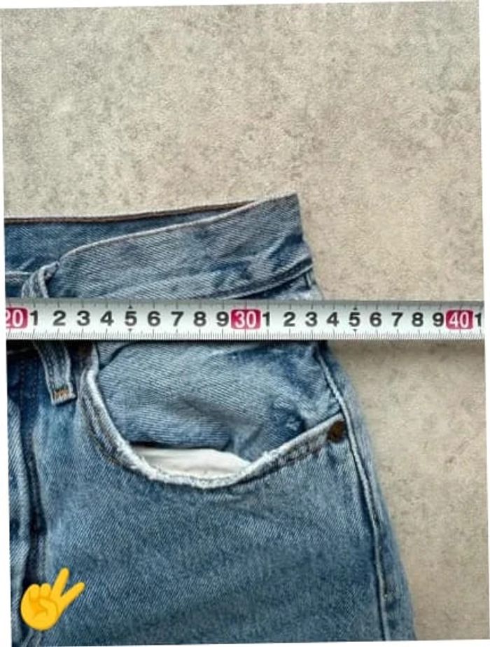 Jeans Levi's 501 W24 FR34 L28 coupe droite bleu Femme Women pan596b - photo numéro 4