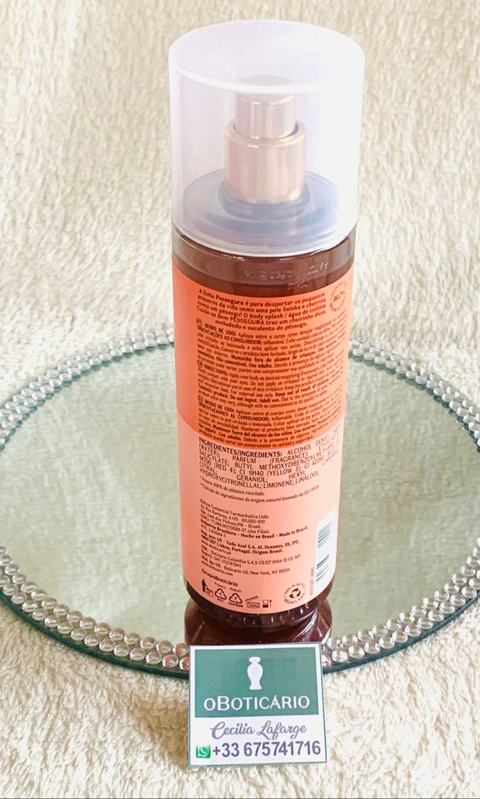 Body Splash Cuide-se Bem Pessegura, (peche, durazno) OBoticário - photo numéro 2
