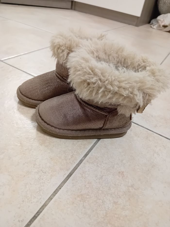 Bottines marron pailletté t.22 - photo numéro 3