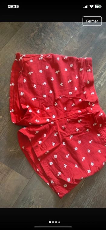 Short rouge Lidl