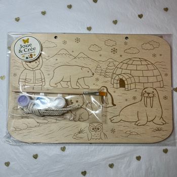 Cadre décor hivernal en bois à peindre 