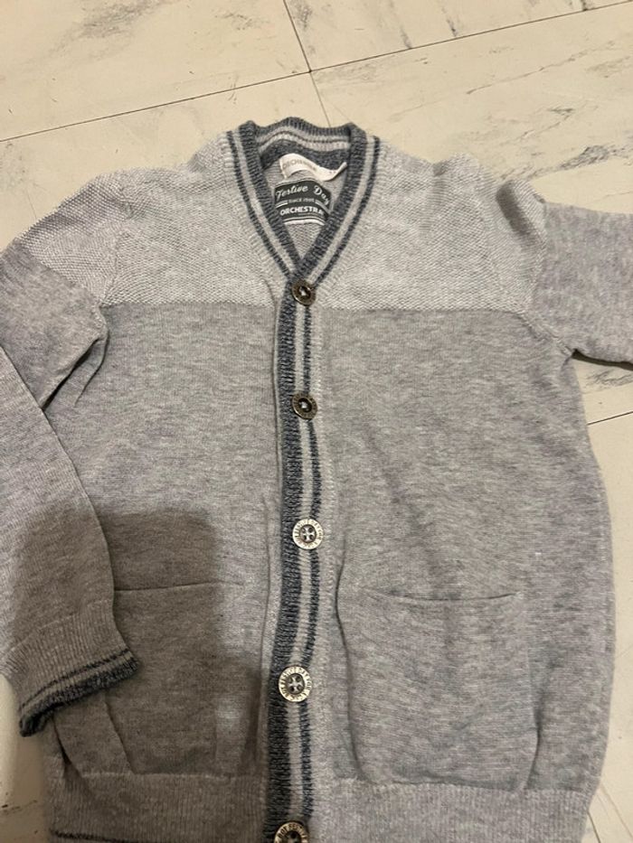 Gilet garçon gris orchestra - photo numéro 4