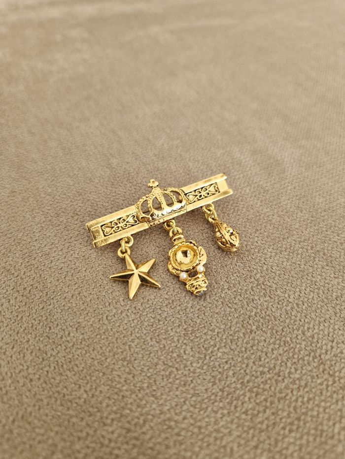 Broche dorée décorative vintage - photo numéro 3