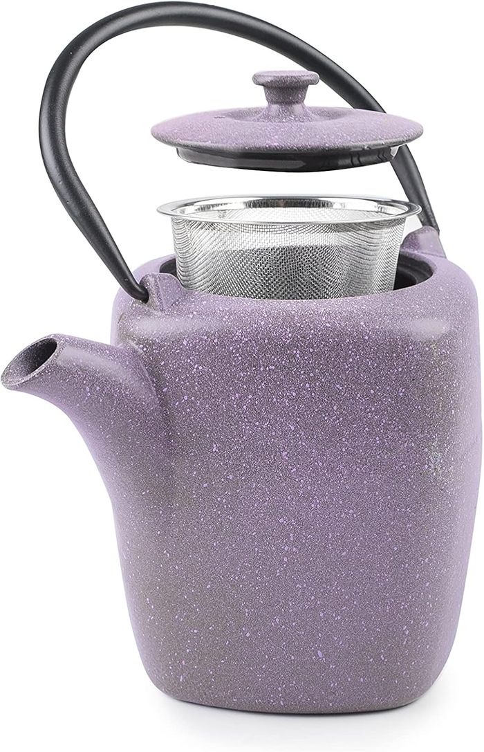 Théière en Fonte Lombok, 1,1 Litre, Intérieur Émaillé, Compatible avec les Plaques à Induction