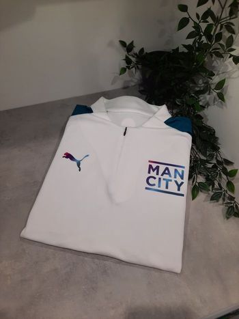 Pull Sweat Survêtement PUMA Manchester City 2021-22 blanc / bleu – Taille M