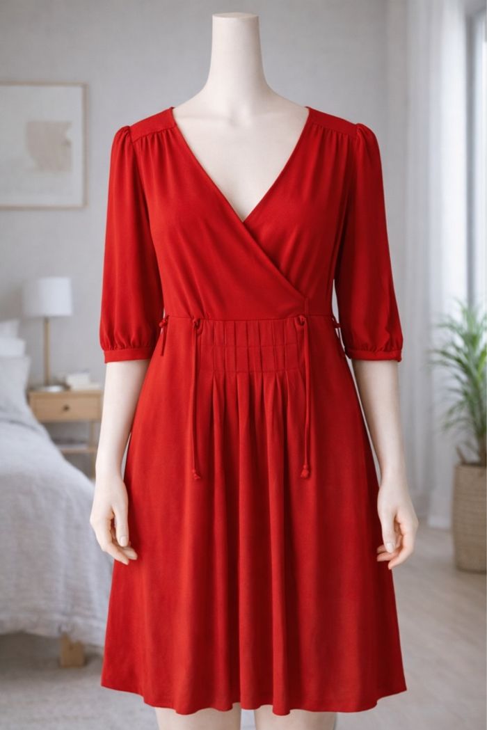 Robe fluide rouge Zara taille 40 L