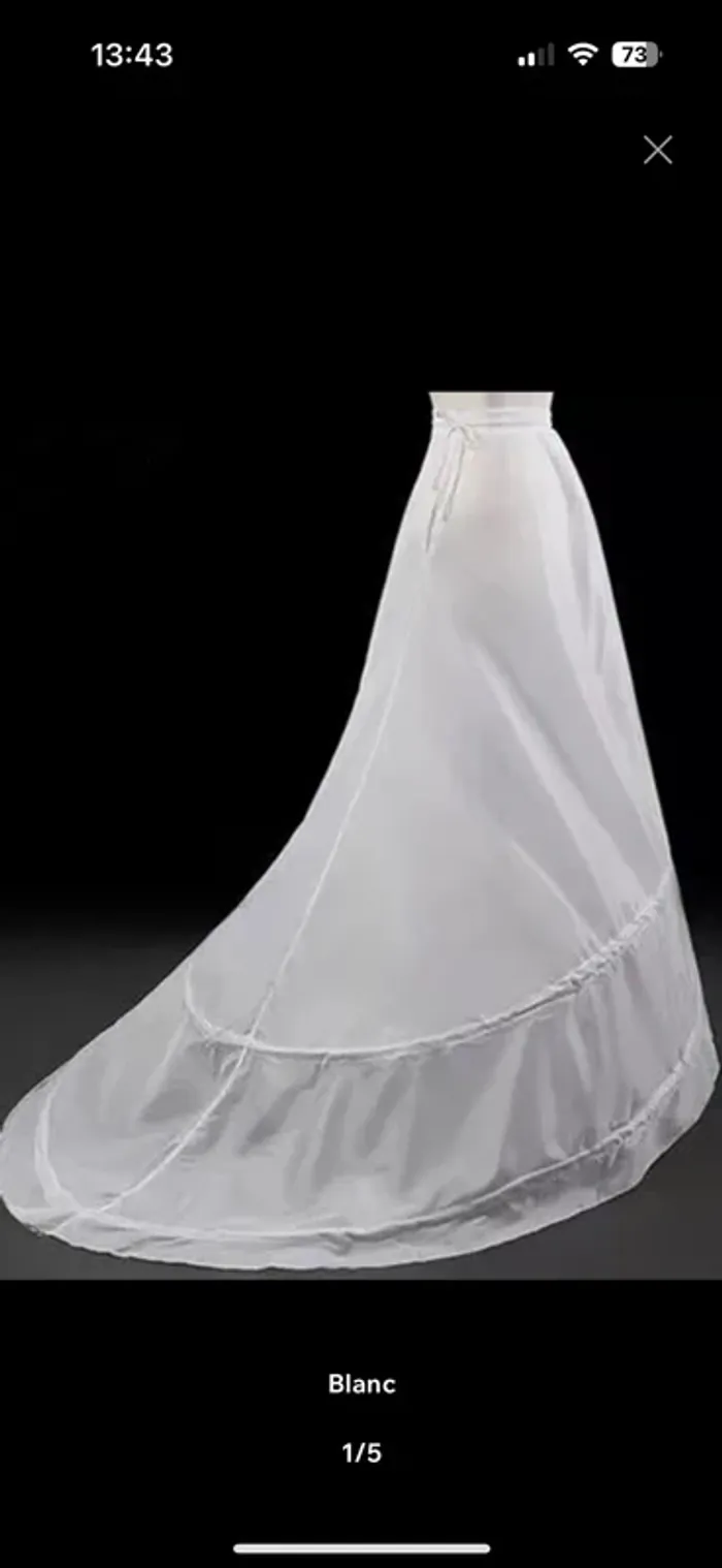 Jupon de traîne pour robe de mariée