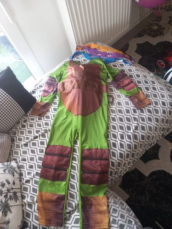 Déguisement tortue ninja coude rembourer et carapace rembourer 7 8 ans