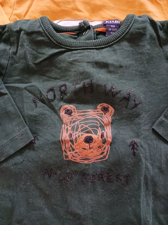 Lot de 2 tee-shirts 9 mois - photo numéro 2
