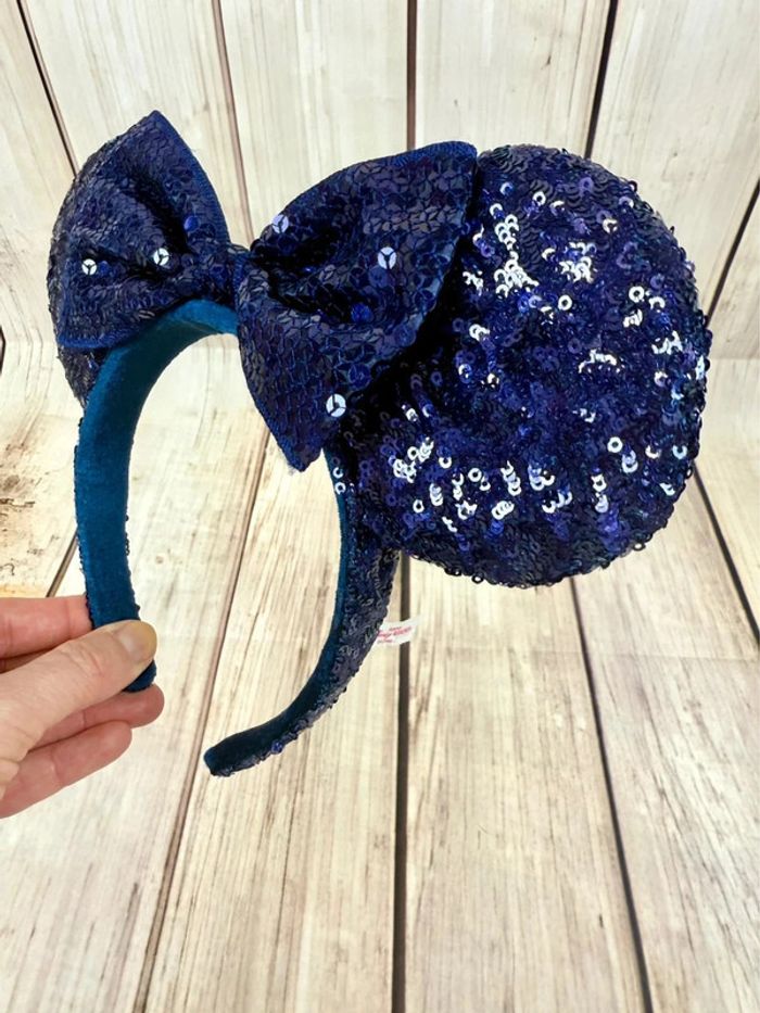 Ears (serre tête) oreilles de Minnie à sequins bleu marine Tokyo Disneyland - photo numéro 4