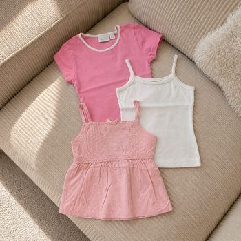 Lot 3 jolis hauts enfant fille - printemps / été 