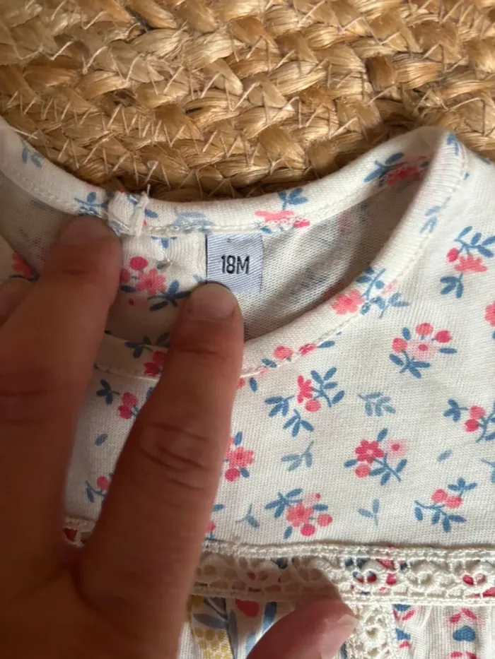 Ensemble tenue 2 pièces 18 mois neuf tunique fleurie legging - photo numéro 2