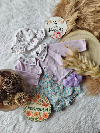 Ensemble complet 5 pièces sergent major fille 3 mois 🎀