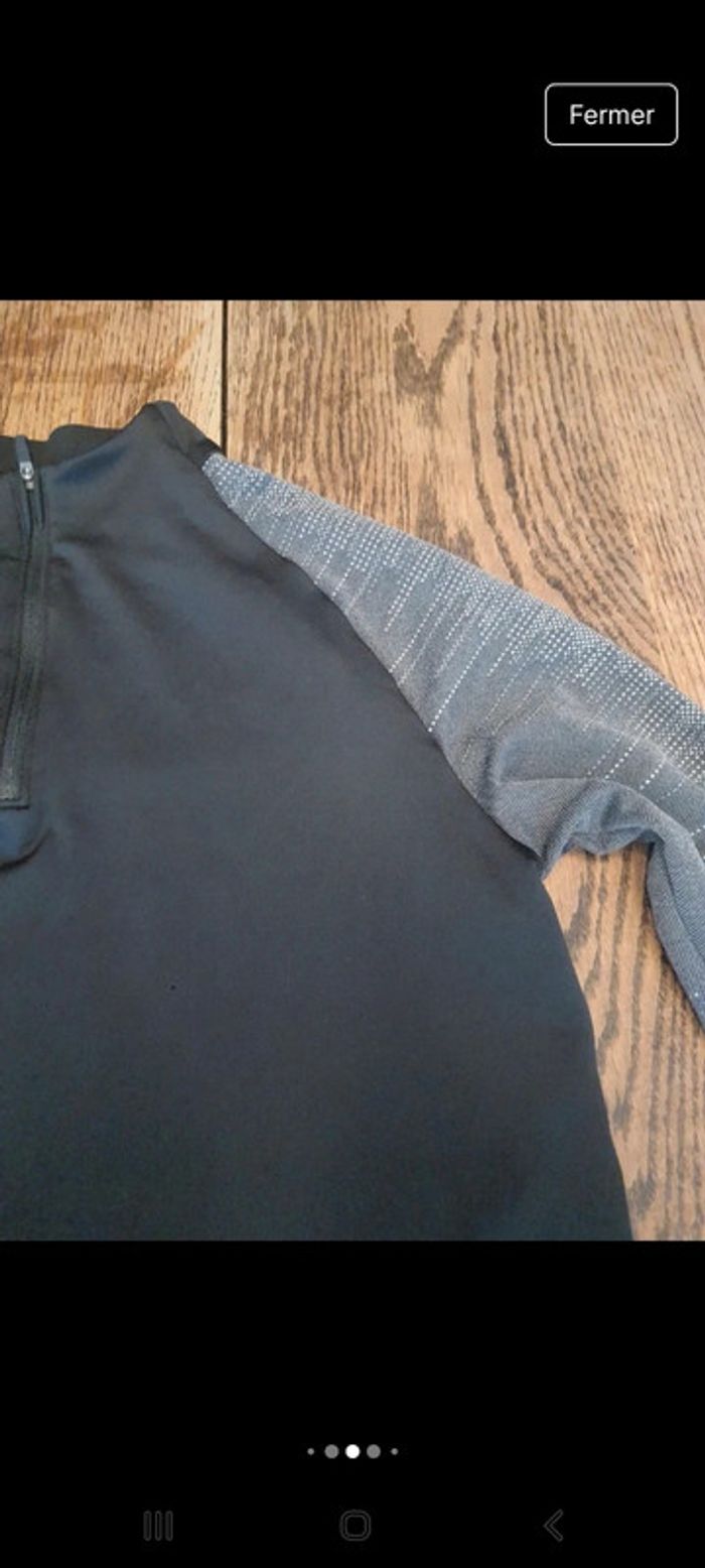Sweat-shirt sport Nike homme noir/gris taille XL - photo numéro 3