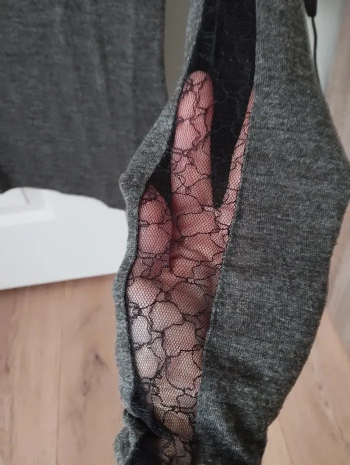 Tee shirt gris chiné manches longues camaïeu 36 - photo numéro 7