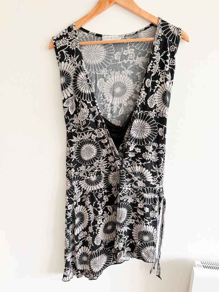 Robe cache cœur noir gris cache-cache taille 40 L