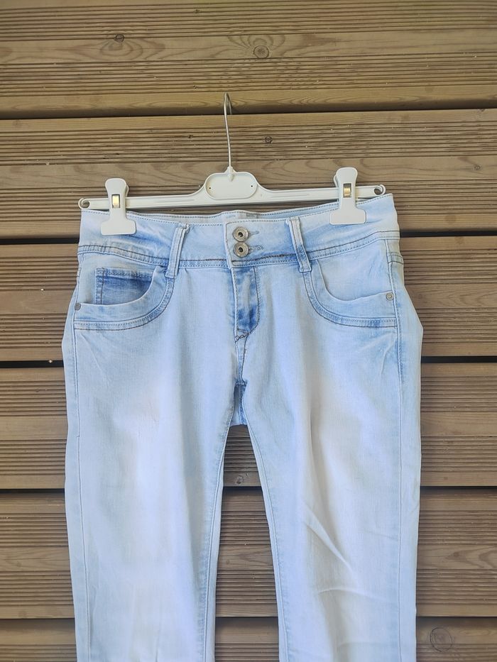 Jean Troué Bleu Clair Femme – Taille S/36  – Coupe Skinny – Look Tendance Y2K - photo numéro 4