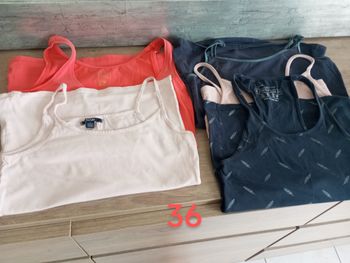 Lot de 5 débardeurs femme 36