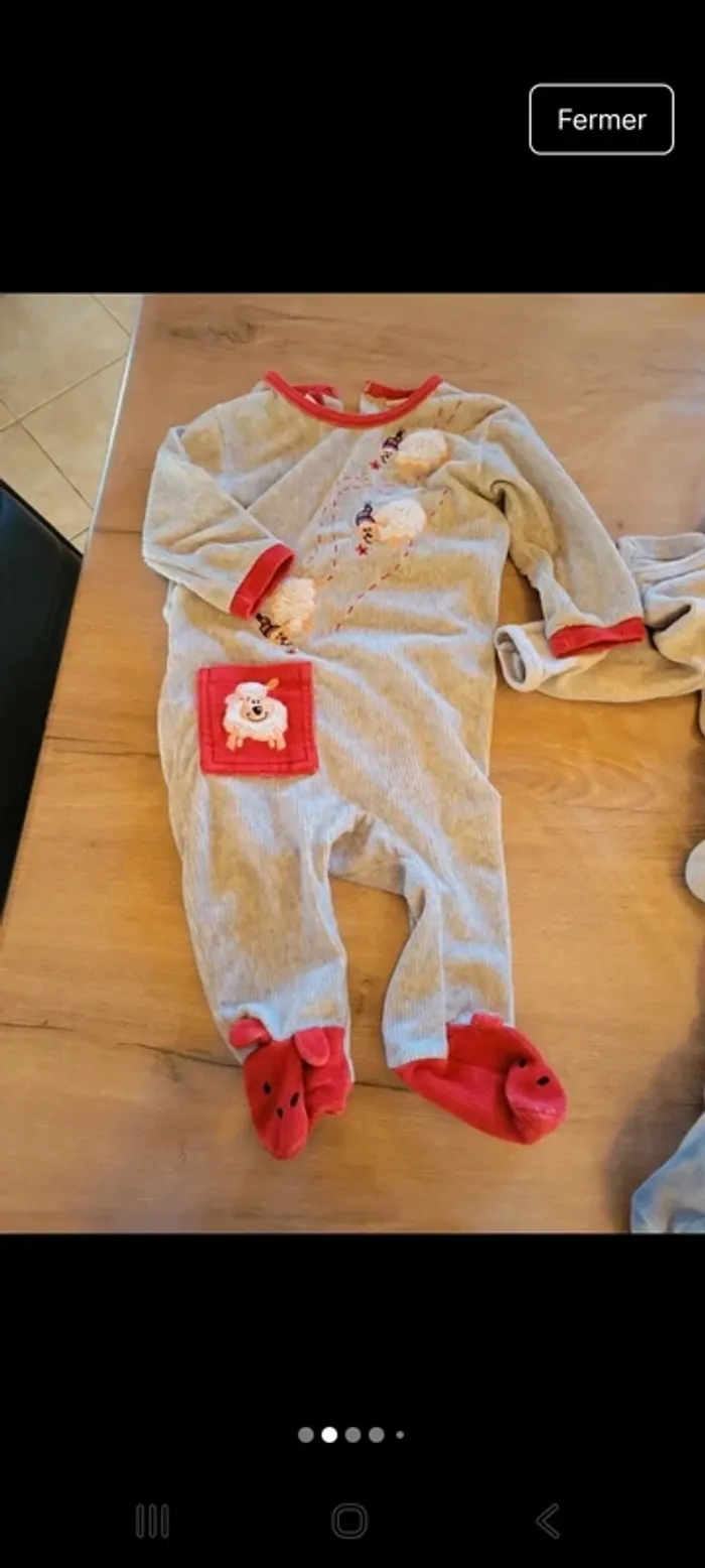 Lot de 3 pyjamas 12 mois - photo numéro 2