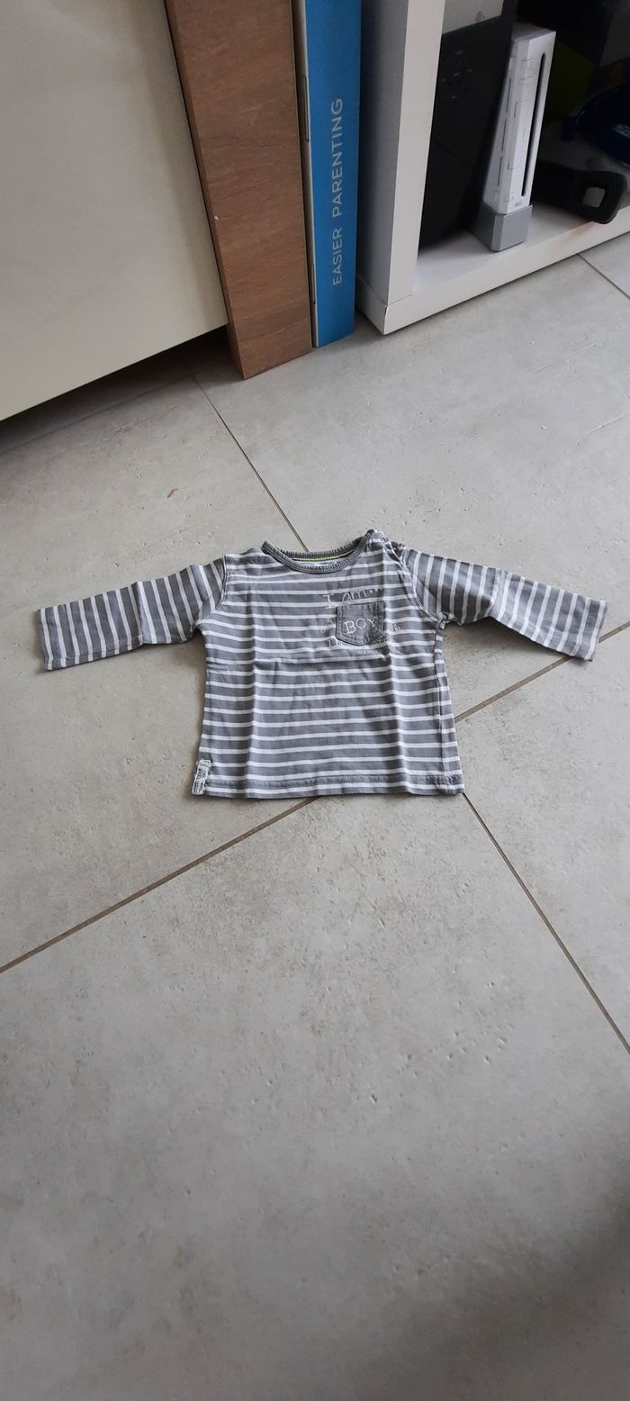 Tee shirt manche longue rayé - photo numéro 2