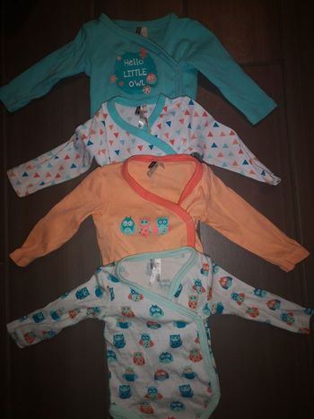 Lot de 4 Bodies Orchestra Taille 1 Mois