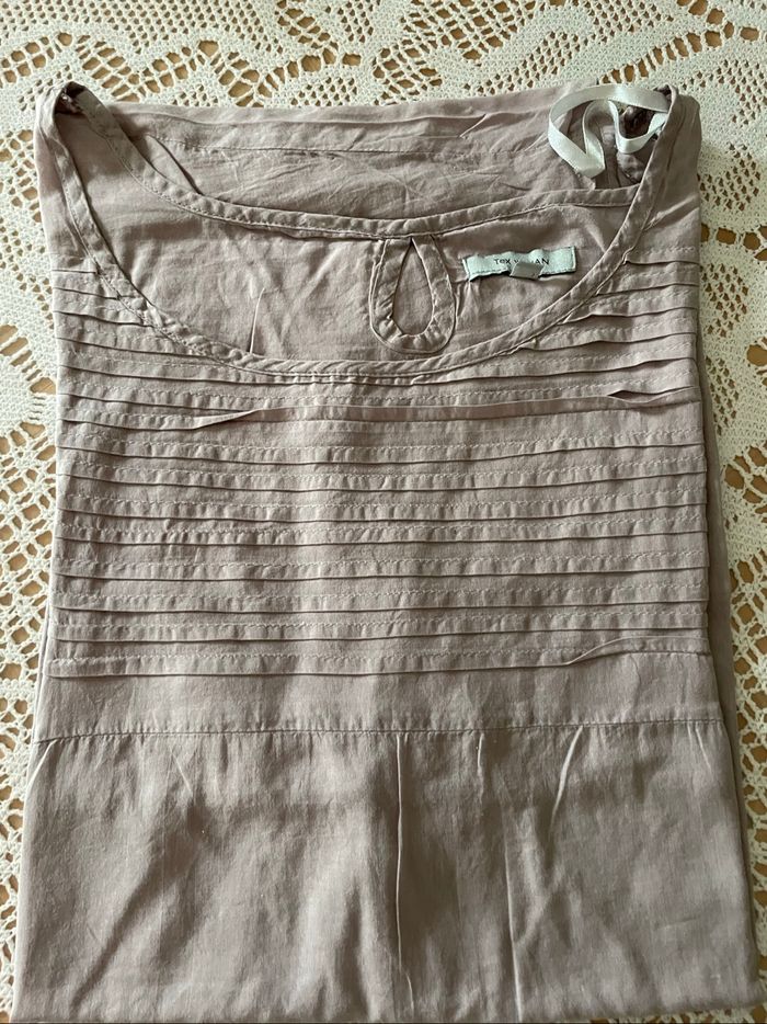 Tunique vieux rose en coton taille 46