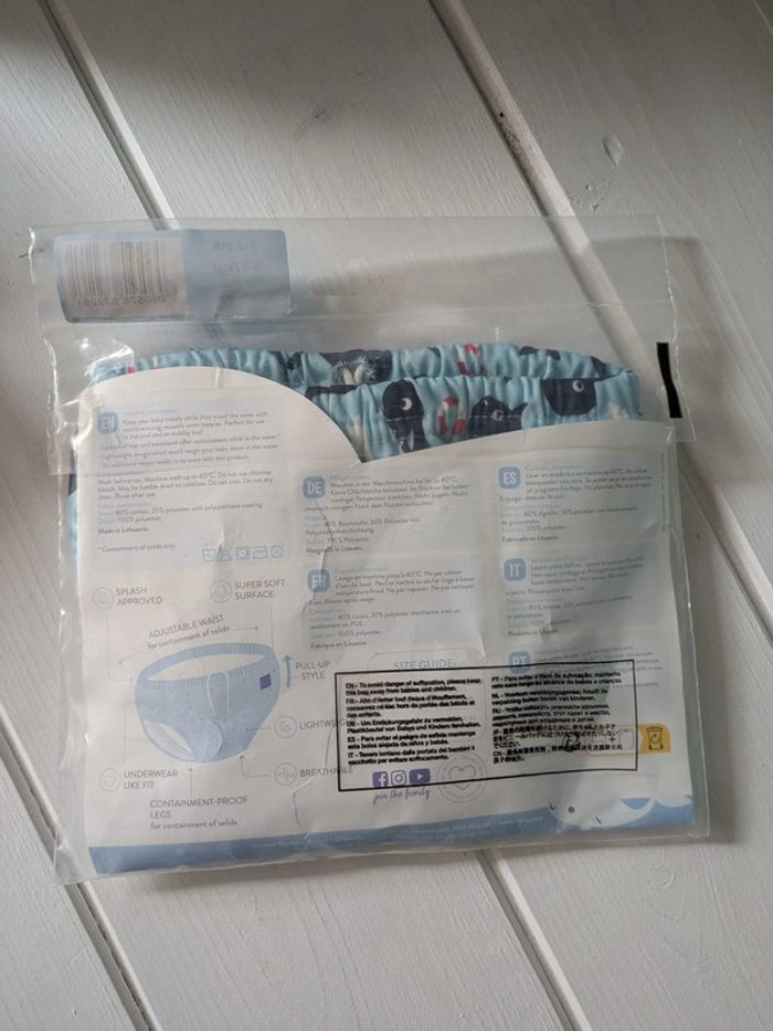 Bambino Mio couche réutilisable de bain L baleine - photo numéro 2