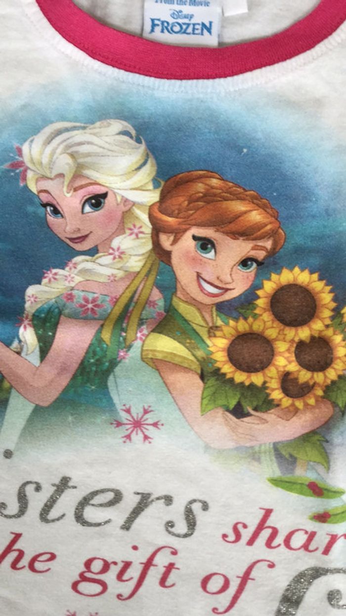 Tee shirt Reine dés neiges 4 ans - photo numéro 2