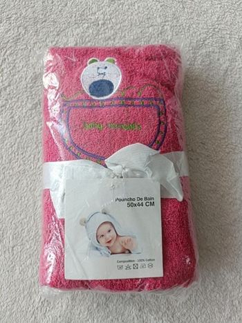 Pouncho de bain de 50 X 44 cm pour bébé