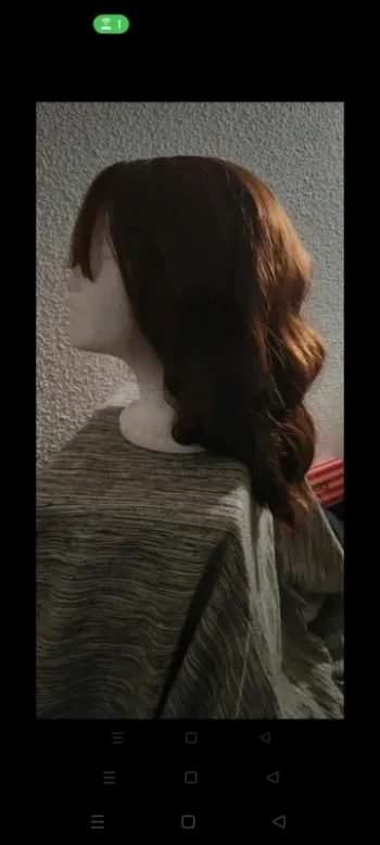 💯 Soldes 💯 Perruque Naturelle Châtain Soyeux Luxe