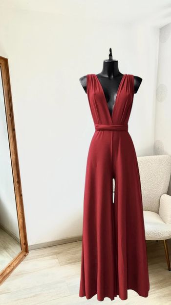 Combi bordeaux taille unique dos nu fabriquée en France plusieurs positions