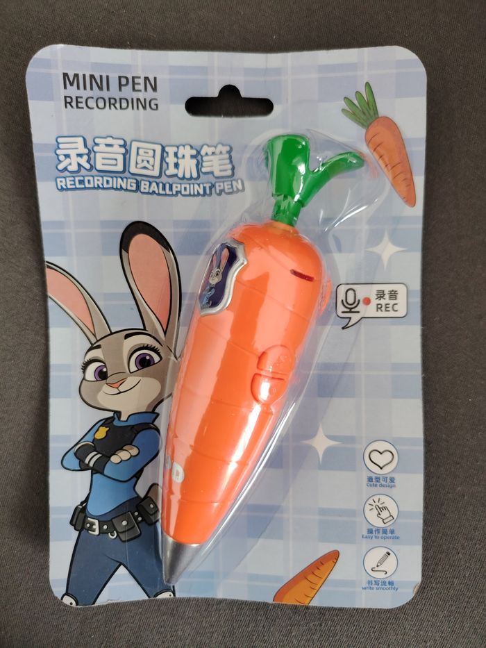 Stylo enregistreur zootopie