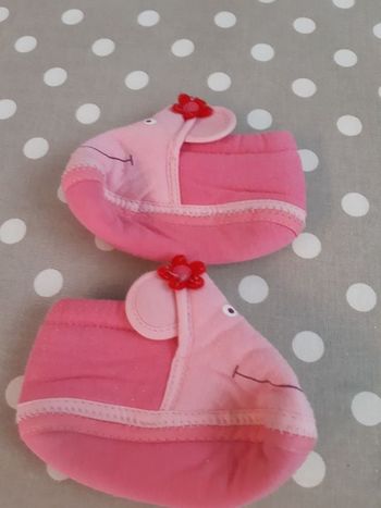 chaussons rose bébé fille