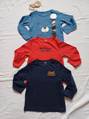 Lot de tee shirts taille 18 mois neuf