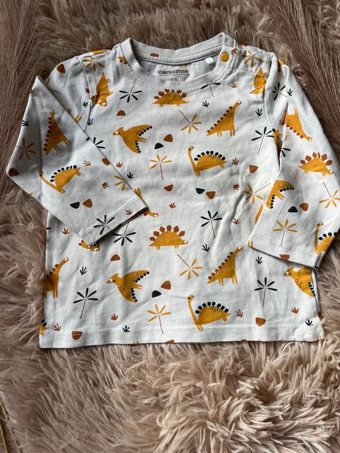 T-shirt manches longues dinosaures - photo numéro 2