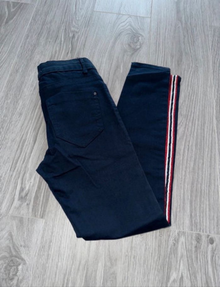 Pantalon/jeans marine Zara Taille XS - photo numéro 2