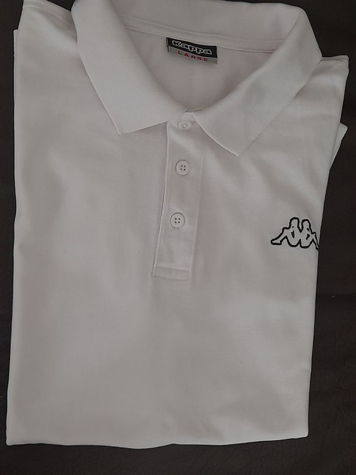Polo Kappa blanc coupe large - photo numéro 6