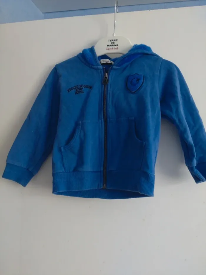 Gilet zippé capuche gymp taille 36 mois