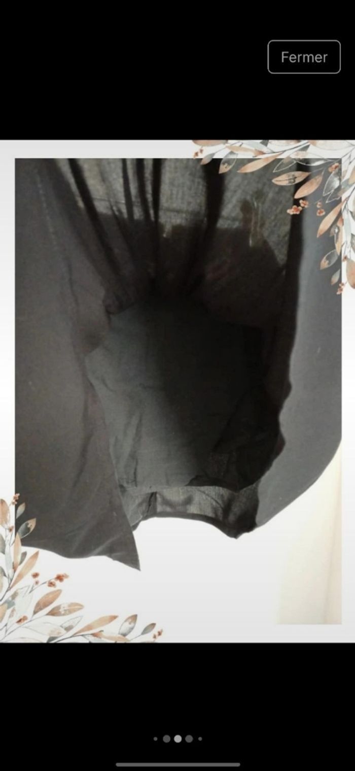 Jupe noire fluide en viscose doublée 38