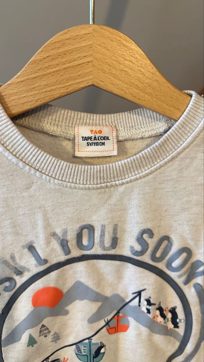 💜 Pyjama deux pièces blanc motif hiver tape à l’œil 5 ans 💜 - photo numéro 6