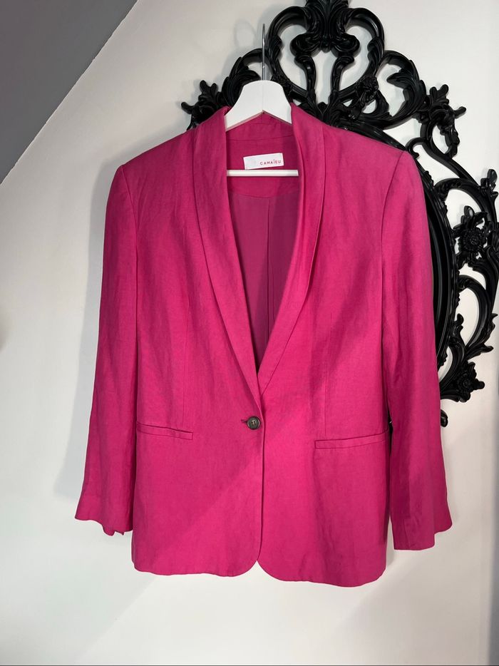 Blazer rose Camaïeu – Taille 36, parfait état - photo numéro 4