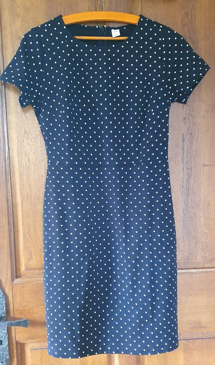 Robe droite habillée à pois - photo numéro 3
