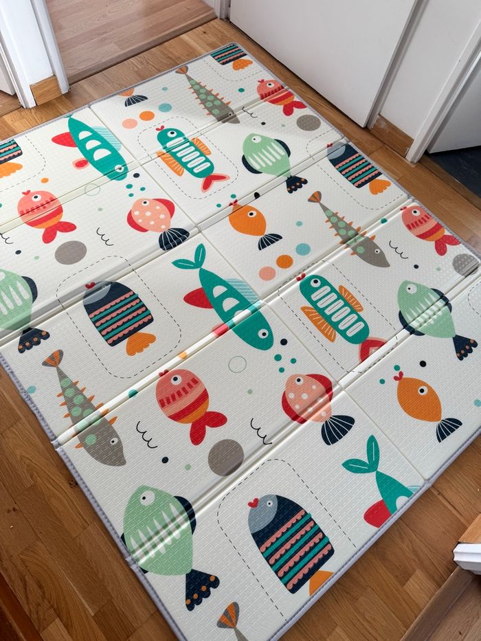 Tapis bébé pliable et réversible , tapis de jeu enfant