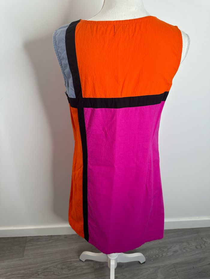 Robe seventies orange et rose Kaliyog T38 M - photo numéro 4