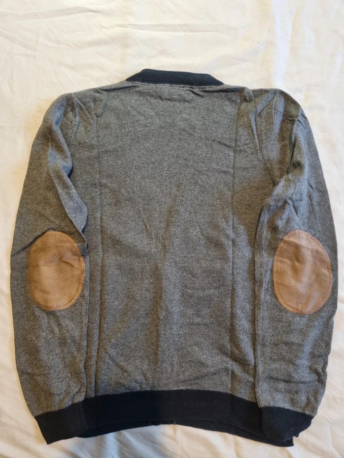 Gilet cardigan Celio gris bleu - photo numéro 2