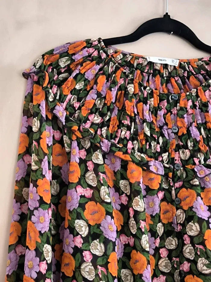 Blouse mousseline fleurie Mango 42 - photo numéro 2