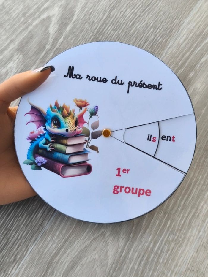 Ma roue du verbe être au présent écriture DYS - photo numéro 3